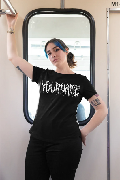 plus-size-tee-mockup-of-a-girl-with-a-nose-piercing-riding-the-train-25470