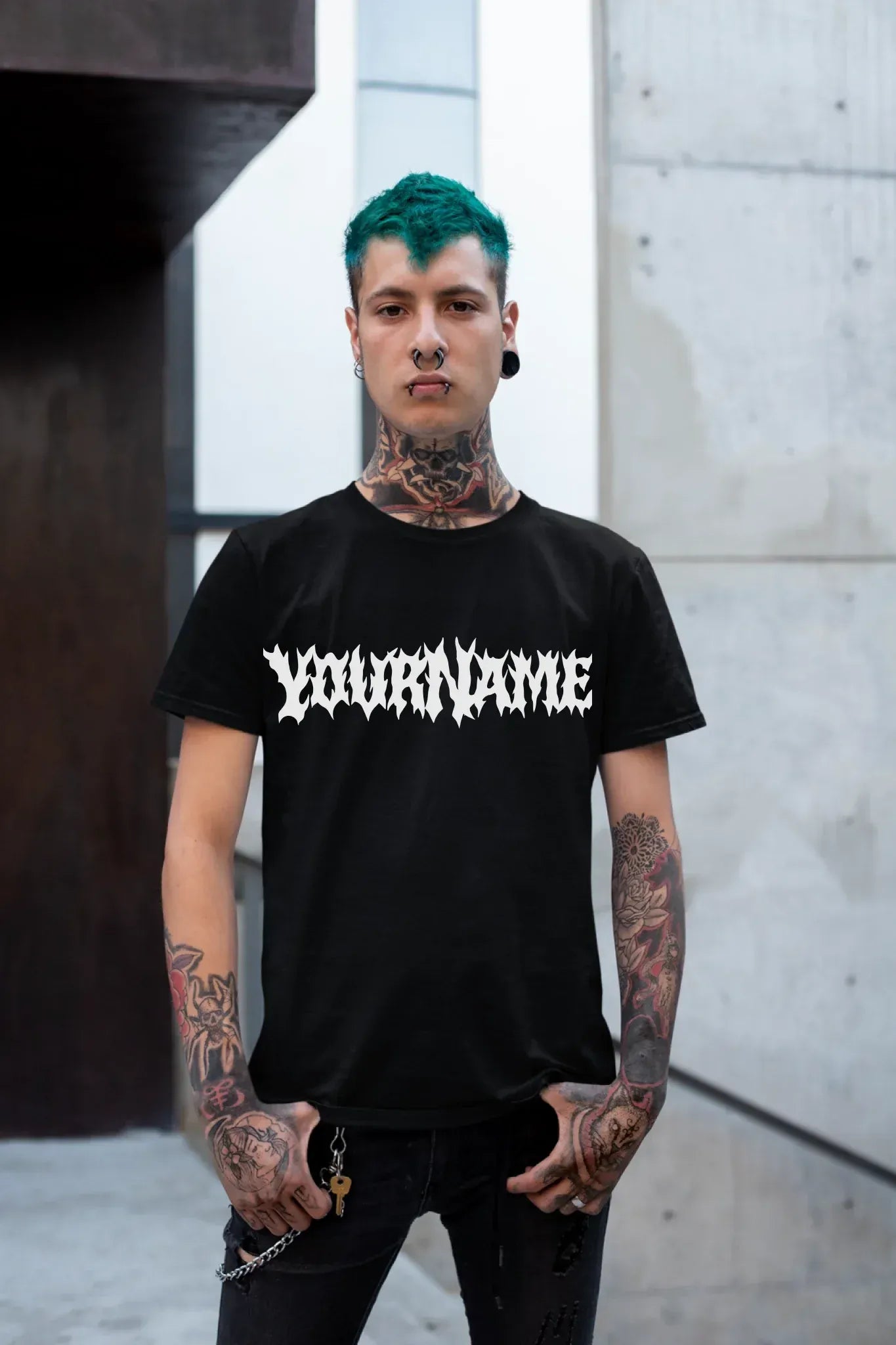 mockup-of-a-punk-man-with-a-nose-piercing-wearing-a-t-shirt-26481