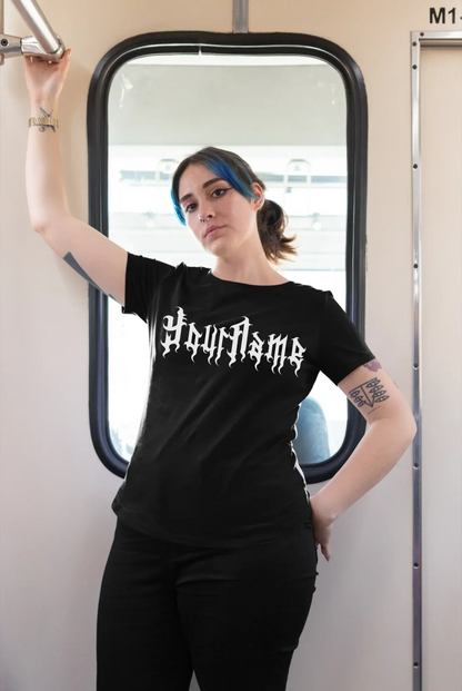 plus-size-tee-mockup-of-a-girl-with-a-nose-piercing-riding-the-train-25470