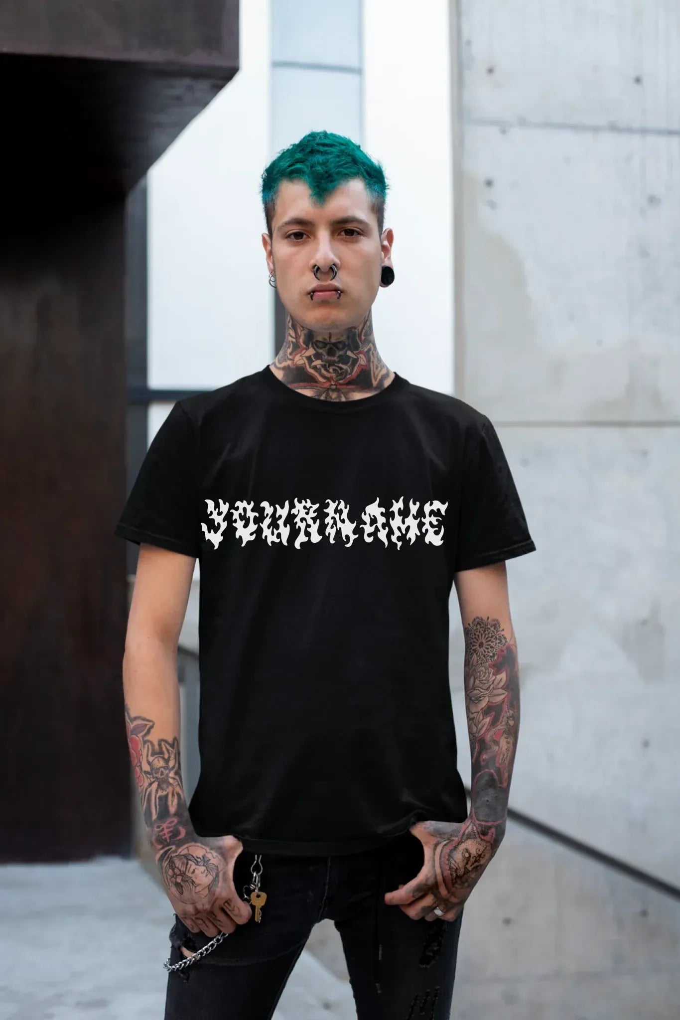 mockup-of-a-punk-man-with-a-nose-piercing-wearing-a-t-shirt-26481