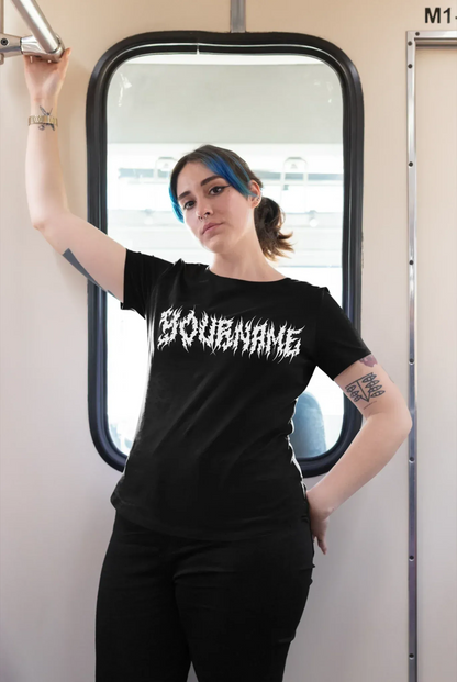plus-size-tee-mockup-of-a-girl-with-a-nose-piercing-riding-the-train-25470