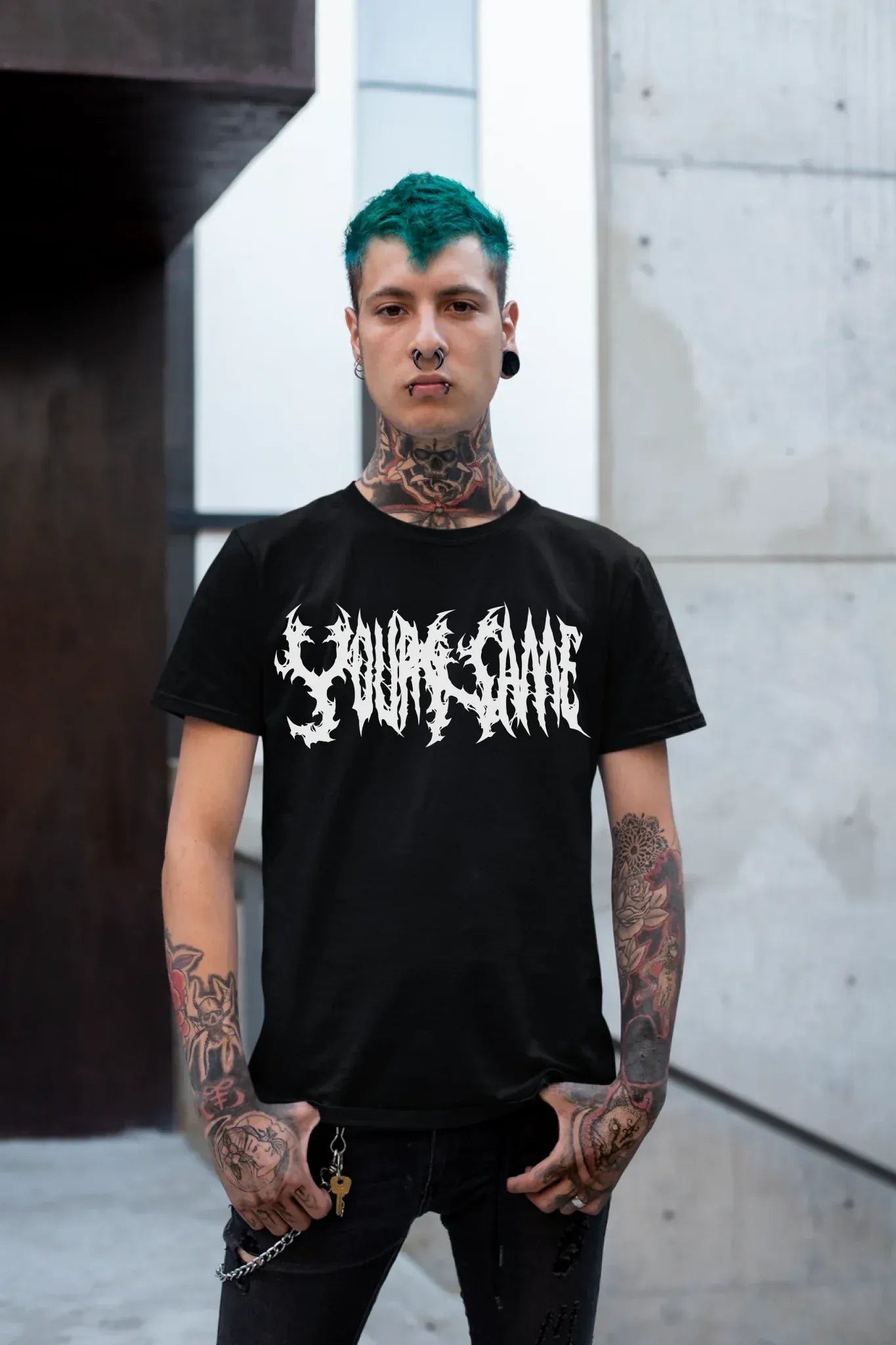 mockup-of-a-punk-man-with-a-nose-piercing-wearing-a-t-shirt-26481